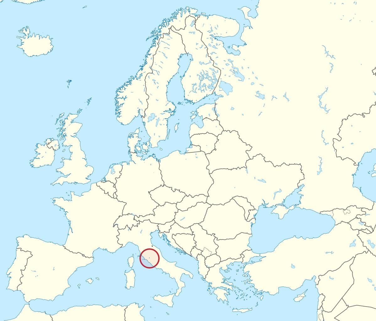 რუკა ვატიკანი ევროპის