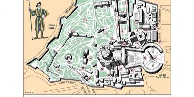 რუკა ვატიკანის მუზეუმის განლაგება